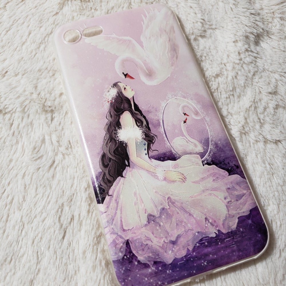 Girl w/ Swan iPhone 7 iPhone 8 TPU Case